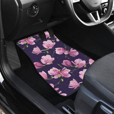 Purple Pink Flowers Car Floor Mats