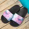 Blue & Pink Cotton Candu Tie Dye Slide Sandals