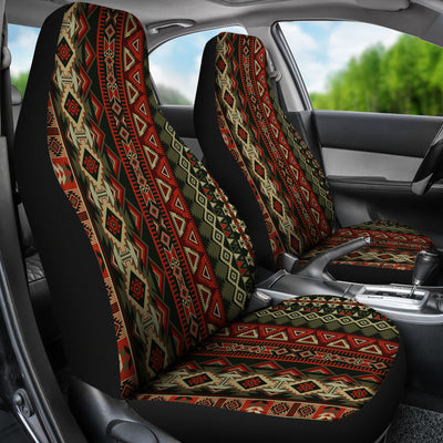 Red & Brown Boho Aztec Car Seat Covers