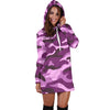 Purple Camouflage Womens Hoodie Dress