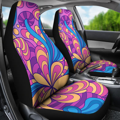 Colorful Psychedelic Decor Car Seat Covers