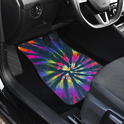 Colorful Neon Tie Dye Print Car Floor Mats