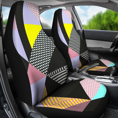 Colorful Diagonal Abstract Car Seat Covers