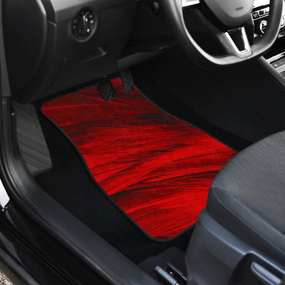 Red Feathers Car Floor Mats