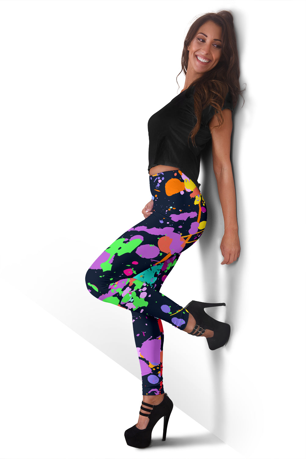 Colorful Paint Drip Leggings