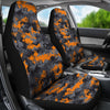 Orange Abstract Camouflage Car Seat Covers