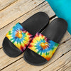 Colorful Tie Dye Abstract Art Slide Sandals