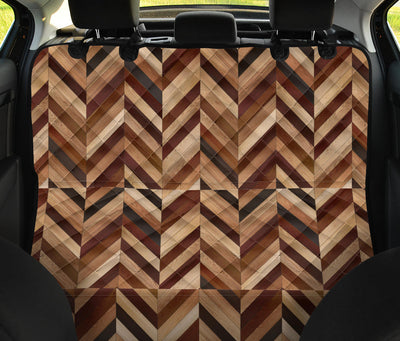 Brown Zig Zag Car Back Seat Pet Cover