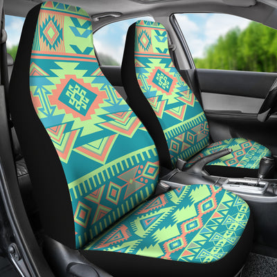 Light Green Aztec Car Seat Covers