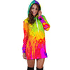 Colorful Paint Splatter Womens Hoodie Dress