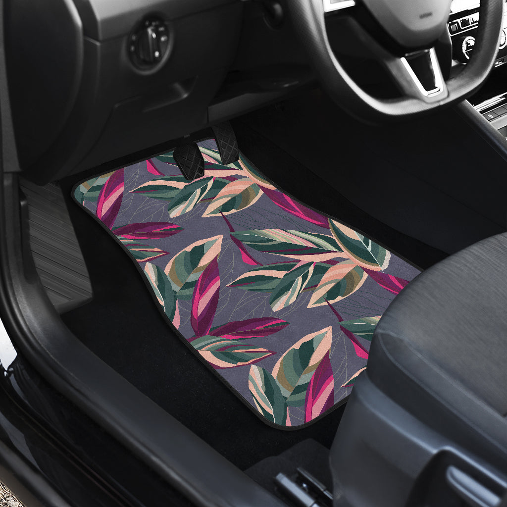 Floral Leaves Car Floor Mats