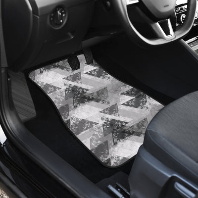 Grey Abstract Triangles Car Floor Mats