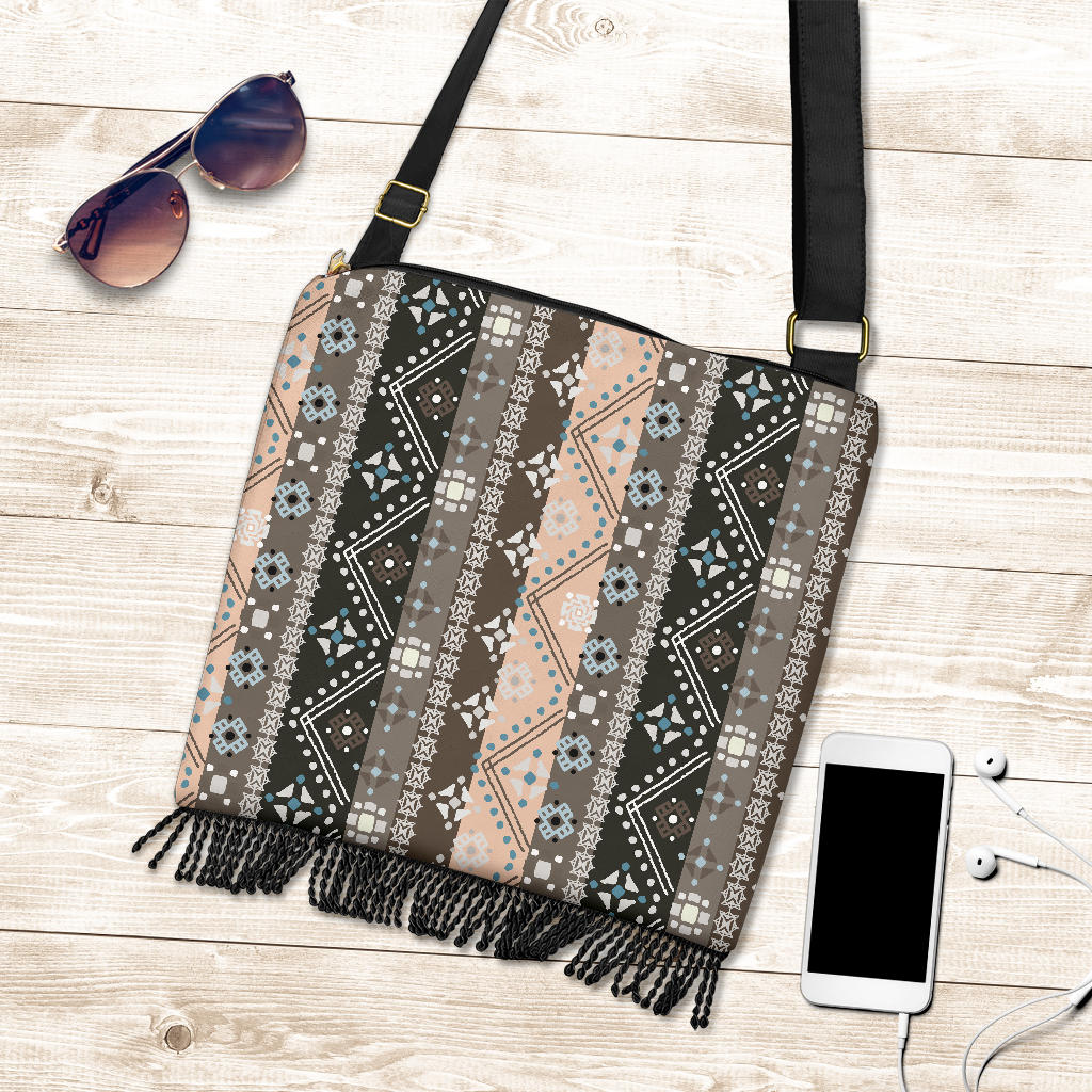 Brown Boho Ethnic Crossbody Bag