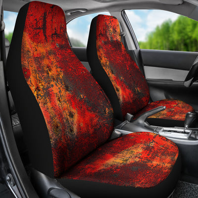 Orange Grunge Art Car Seat Covers
