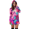 Colorful 3D Triangles Womens Hoodie Dress