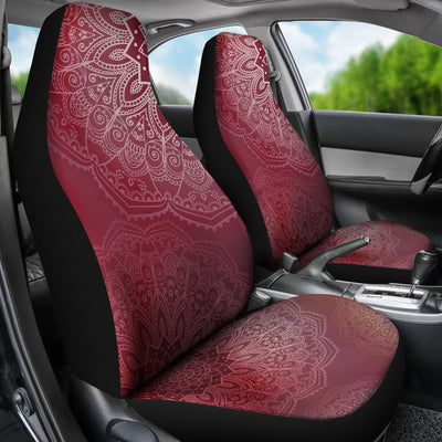 Red Mandalas Car Seat Covers
