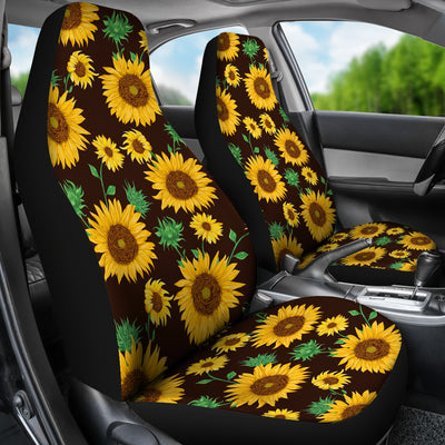 Sunflowers Black Car seat Covers