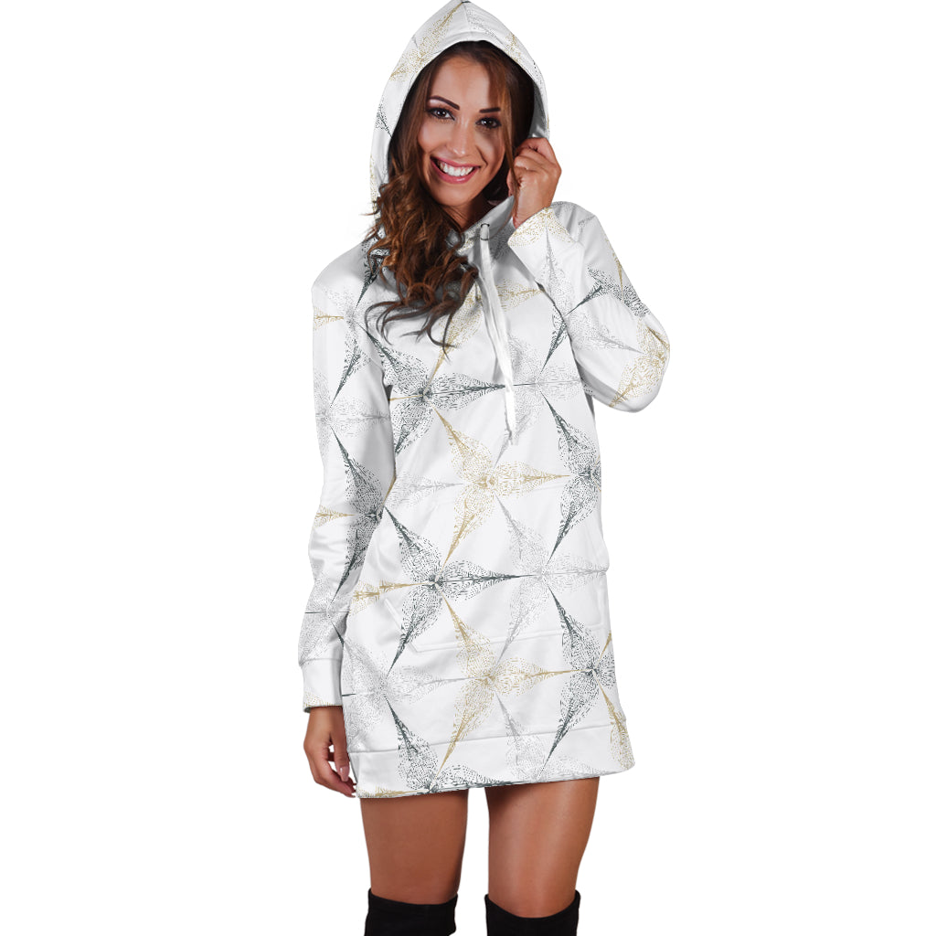 Triangular Stars Womens Hoodie Dress