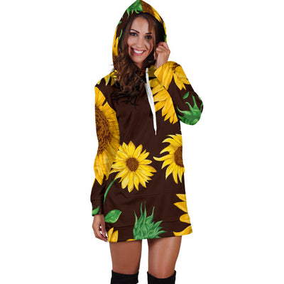 Sunflowers Womens Hoodie Dress