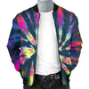 Mens Colorful Neon Tie Dye Bomber Jacket