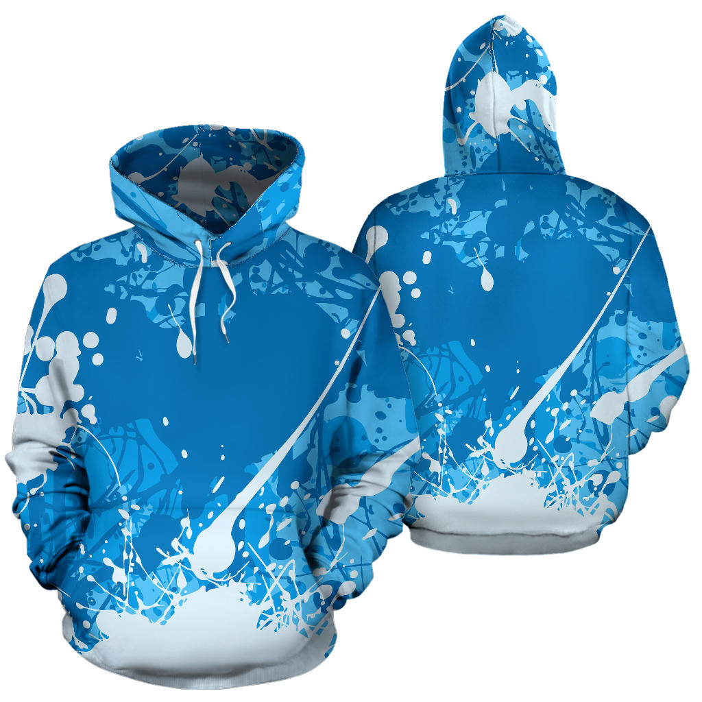 Blue Paint Drip Hoodie