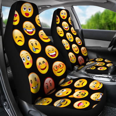 Emojis Black Car Seat Covers