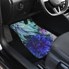 Blue Pink Floral Car Floor Mats