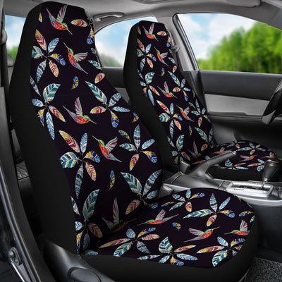 Colorful Hummingbirds & Feathers Car Seat Covers