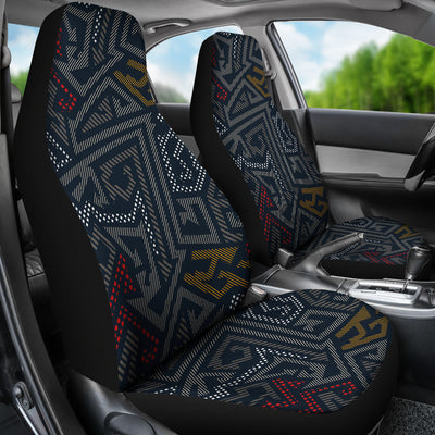 Dark Grey Abstract Car Seat Covers