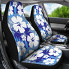 Blue Aloha Flowers Car Seat Covers