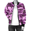 Womens Purple Camouflage Bomber Jacket