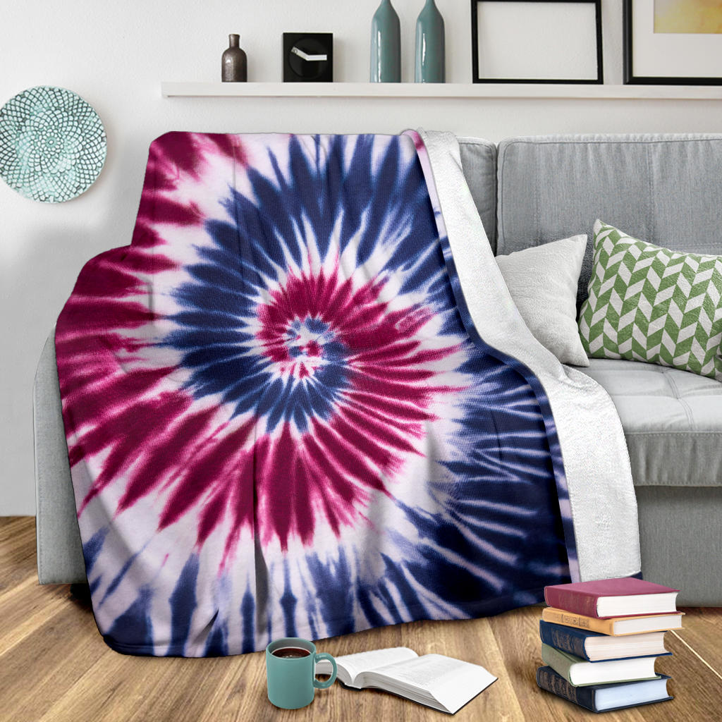 Red, White & Blue Tie Dye Blanket