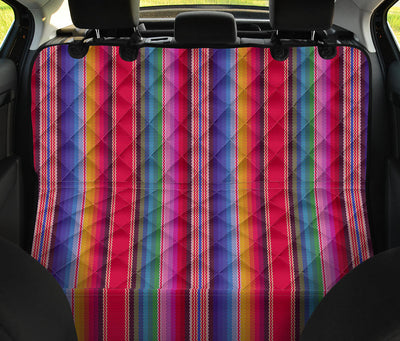 Colorful Rainbow Stripes Car Back Seat Pet Cover