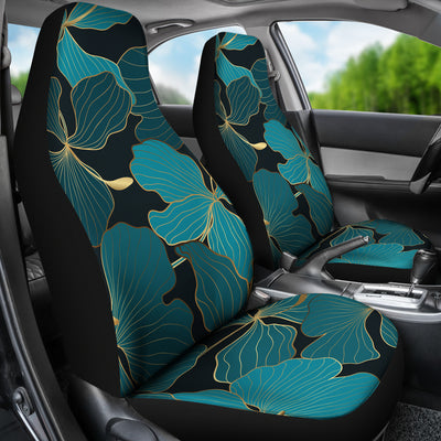 Green Flowers Car Seat Covers
