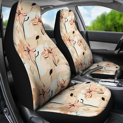 Beige Leaves Car Seat Covers