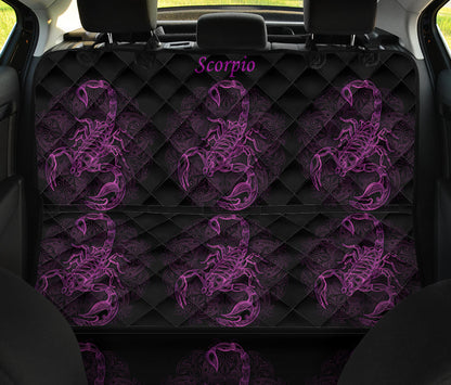 Purple Scorpio Car Backseat Pet Cover
