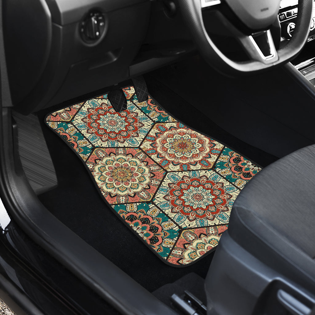 Mandalas Honeycomb Decor Car Floor Mats