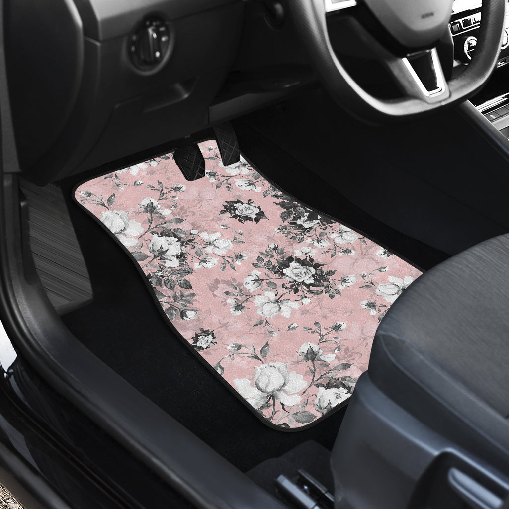 Pink Floral Car Floor Mats