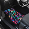 Colorful Abstract Zig Zag Car Floor Mats