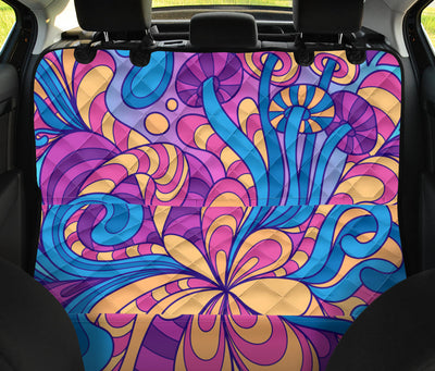 Colorful Psychedelic Decor Car Back Seat Pet Cover
