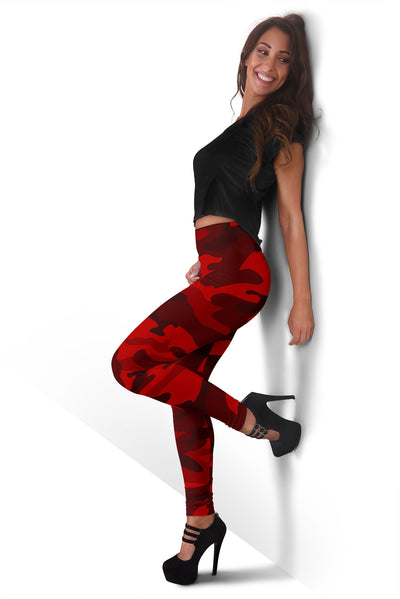 Red Camouflage Leggings
