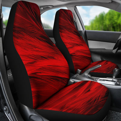 Red Feathers Car Seat Covers