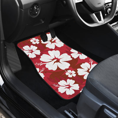 Red Aloha Flowers Car Floor Mats