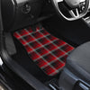 Red Plaid Car Floor Mats