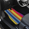 Rainbow Stripes Knit Print Car Floor Mats