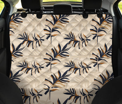 Beige Leaves 2 Car Back Seat Pet Cover