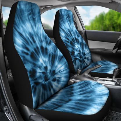 Blue Tie Dye Print Car Seat Covers