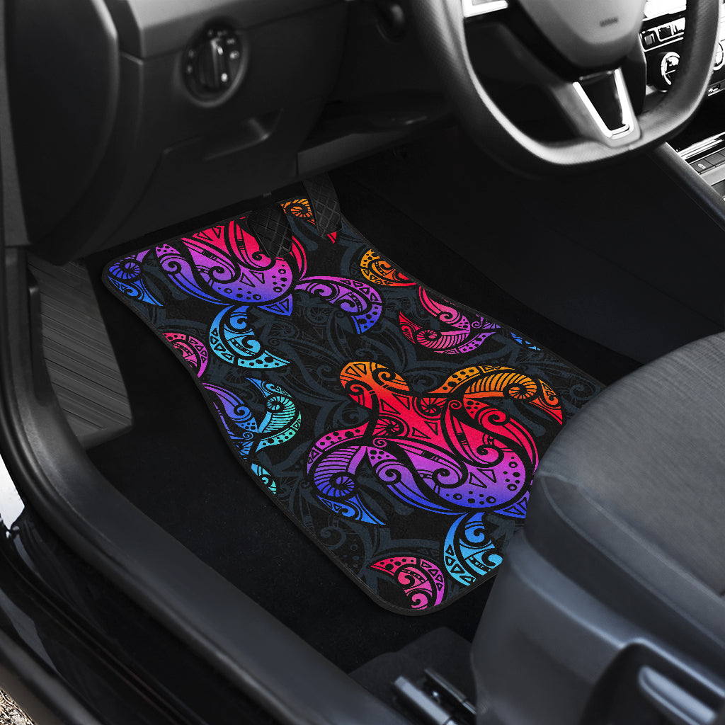 Colorful Tribal Maori Turtle Car Floor Mats