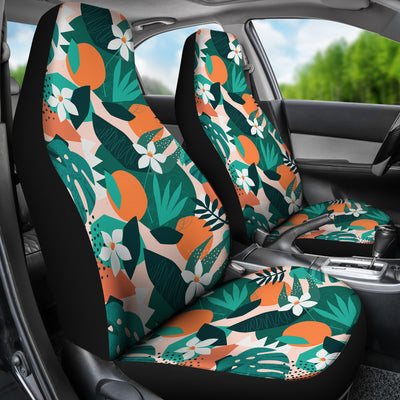 Floral Oranges Car Seat Covers