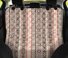 Beige Ethnic Stripes Car Back Seat Pet Cover